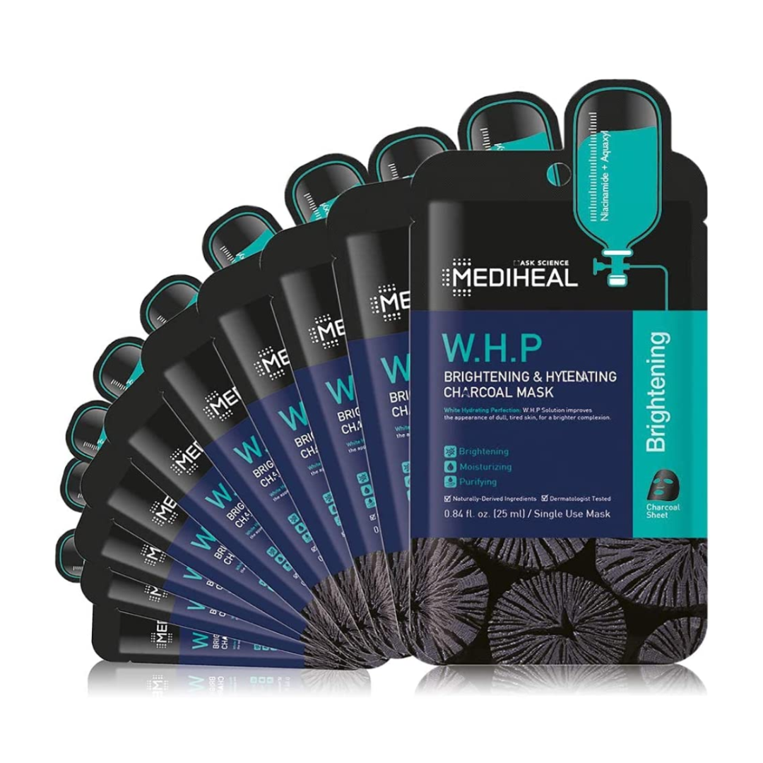 MEDIGHEAL W.H.P Brightening & Hydrating Charcoal Mask 10Sheets